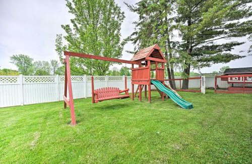 Onsted House | Irish Hills Farmhouse: Family-Friendly Deck and Playset
