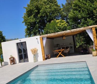 Cuttoli-Corticchiato Apartment | Relaxing Gîtes A Gravona with Pool and Ocean Views