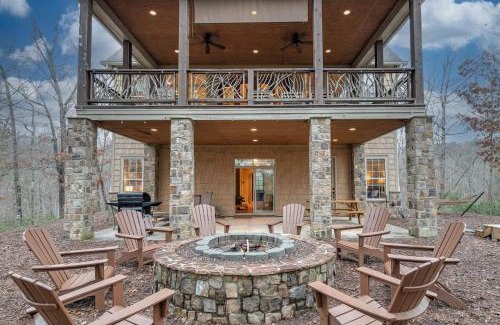 Lake Lure House | Spacious Home with Game Room and Fire Pit Access