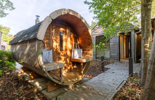 Oostkamp Ski Chalet | Garden chalet with wood sauna near Bruges