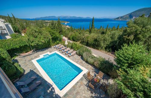 Tselendata Villa | Relaxing Garden House with Pool & Ocean View Near Fiskardo