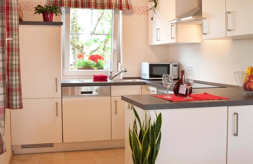 Feuchtwangen Apartment | Cozy Retreat with Private Terrace and Family Amenities