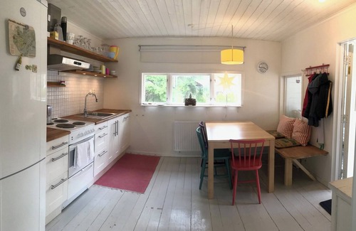 Djurhamn Cabin | Cozy Vacation Home with Boat, Steps from the Beach