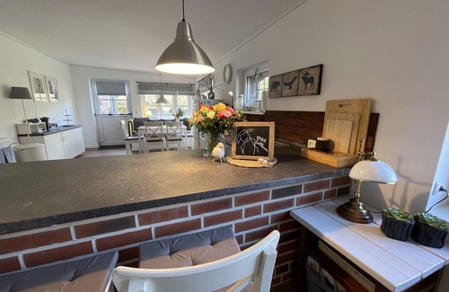 Neuendorf b. Elmshorn House | Cozy Guest Apartment DeichSch with Oceanfront Terraces