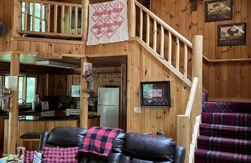 The Galena Territory House | Charming Log Cabin Retreat with Hot Tub & Fire Pit