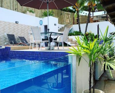 Alto de Buzios House | Geribá: Glass Pool & Hot Tub with Oceanfront Views