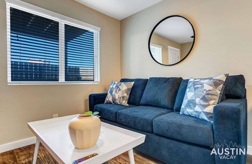 Hancock Apartment | Relax in Central ATX: Cozy Memory Foam Beds Await You
