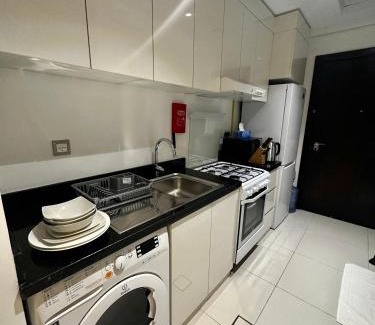 Jumeirah Village Apartment | Oceanfront Ghalia Damac Studio Apartment with Pool & Hot Tub