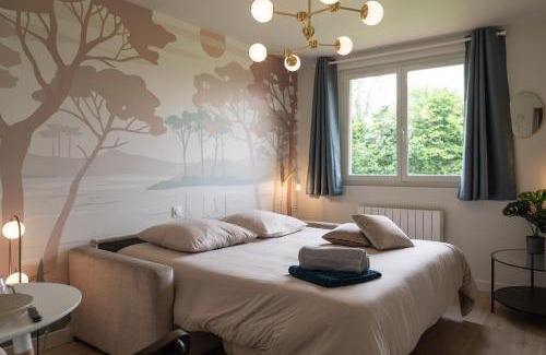 Saint-Josse Apartment | Gite "LES BOULEAUX" - Serene Retreat with Pond View