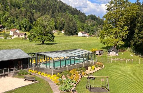 Rochesson Apartment | Relax at Gite Roche Des Ducs with Year-Round Pool & Spa