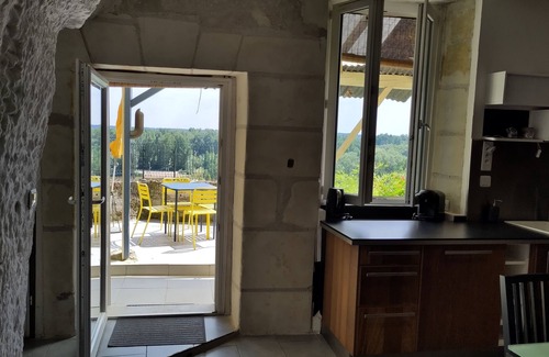 Rochecorbon Cottage | Idyllic Gite Troglodyte Atypique with Loire View & Breakfast