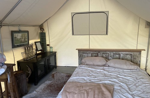 Joseph RV Rental | Pet-Friendly Glamping Tent on Evans Farm Near Joseph, Oregon