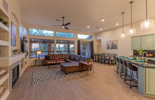 Western Skies House | Experience Gilbert Golf Course View with Heated Pool & Spa