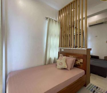 Mariveles Apartment | Oceanfront Studio at Camaya Coast with Balcony & Pool