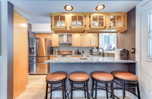 North Creek Cabin | Inviting Gore Mountain Cabin with Game Room & Pet-Friendly Deck