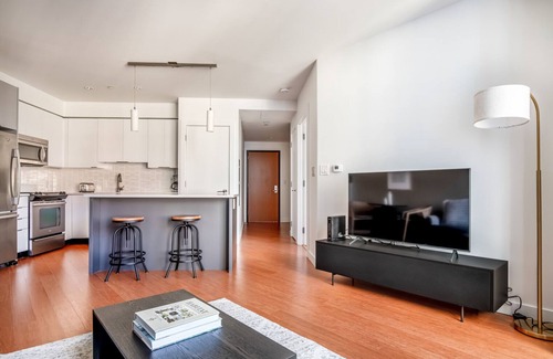 Chinatown Apartment | Modern Downtown 1BR with Gym & W/D near South Station