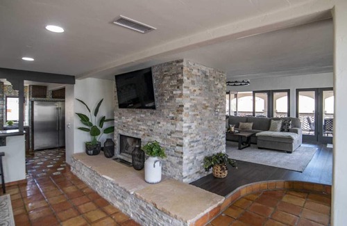 Parker Strip House | Riverside Hacienda with Private Dock & Pool Amenities