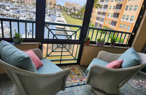 Burnt Store Marina Condo | Stunning Harbor Views and Manatees Await Your Escape!