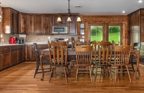 Lexington House | Inviting Lodge-Style Farmhouse with Mountain Views & Pool
