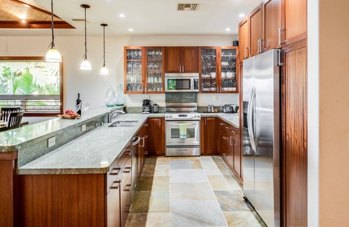 Puako House | Oceanfront Estate Steps from Beach with Amazing Puako Bay Views