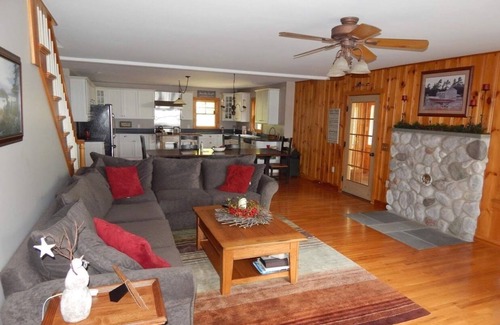 Laconia House | Scenic Waterfront Retreat with Dock & Mountain Views