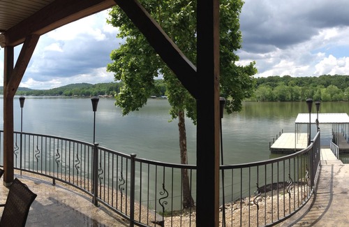 Roach House | Serene Lakefront Log Home with Spa and Scenic Views