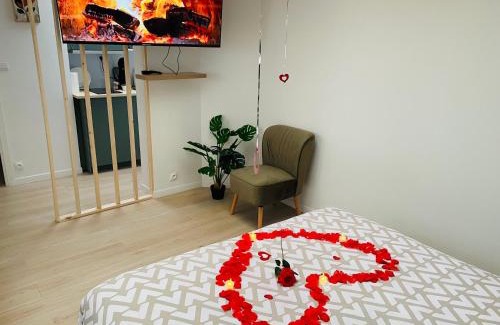 Tourcoing Apartment | Discover the Green Love Suite with Relaxing Spa Amenities