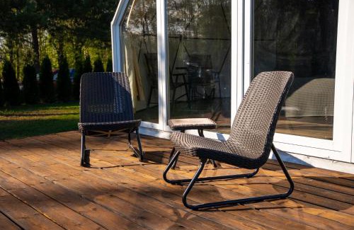 Vilnius County Cabin | Exceptional Greenery Kupolai with Ocean Views & Hot Tub