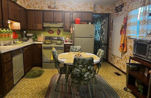 Carmel House | Retro 1970s Home in Indiana with Fun Entertainment & Pool
