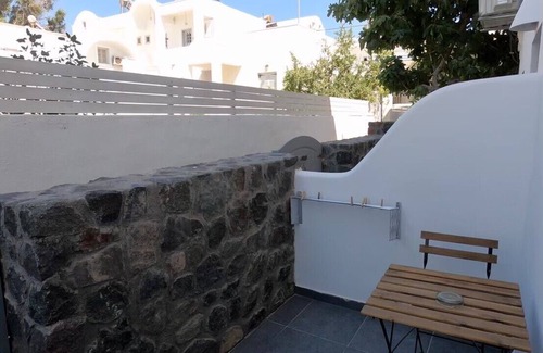 Perissa Apartment | Cozy Triple Room Steps from Perissa Beach with Ocean View