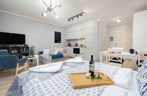Pobierowo Apartment | Oceanfront Apartment with Balcony at Grunwaldzka 6B/004