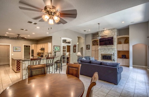 New Braunfels House | Delightful Guadalupe Riverfront Home with Pool Table & Fire Pit