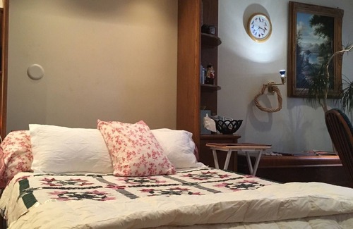 Aspen Apartment | Cozy Guest Room with En-suite Bath & Wet Bar Amenities