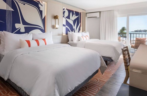Islamorada Hotel | Guest Room, 2 Queens, Marina View, Balcony, Free Parking & Pet Friendly