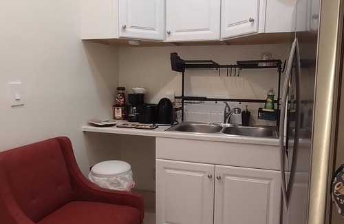 Gaithersburg House | Guest Suite by Ameridency: 1 King Bed, 1 Bath with Rain Shower, Full Kitchen