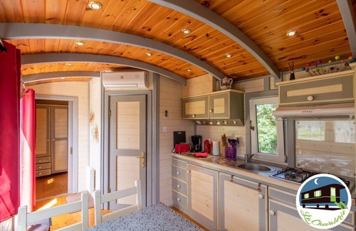 Saint-Augustin-des-Bois Cottage | Unforgettable Gypsy Caravan with Heated Pool in Anjou