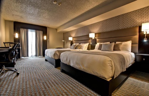 Amos Hotel | Pet-Friendly Hôtel Nouvelle-Frontière with Spa & Hot Tub