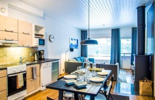 Vuokatti House | Idyllic Haapala Suites 11 with Lake View & Spa Amenities