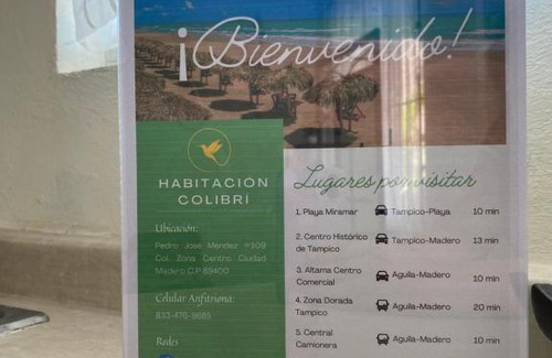 Ciudad Madero Apartment | Cozy Habitación Colibrí: Pet & Child Friendly Retreat