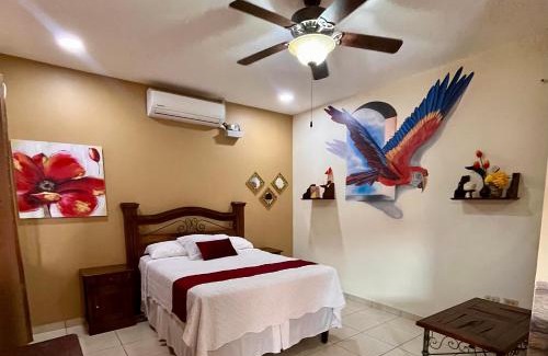 Copan Ruinas House | Cozy Double Room at Mayan Plaza - Family Friendly Stay