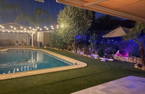 San Vicente del Raspeig House | Inviting Poolside Suite with Ocean Views & Top Guest Rating