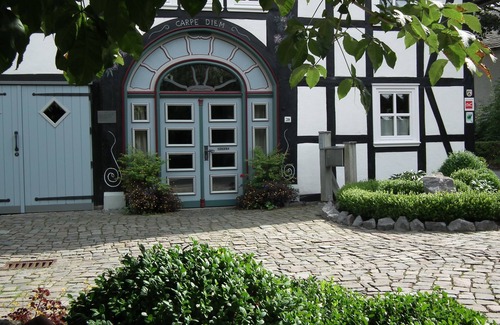 Olsberg Apartment | Discover the Charm of Half-timbered Ornes 2 with Pool Access