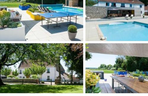 Boughton Villa | Hall Farmhouse: Pet-Friendly Retreat with Pool & Fire Pit