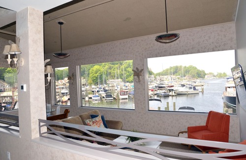 Macatawa Condo | Waterfront Harbor View Loft #3 with Pool and Spa Amenities