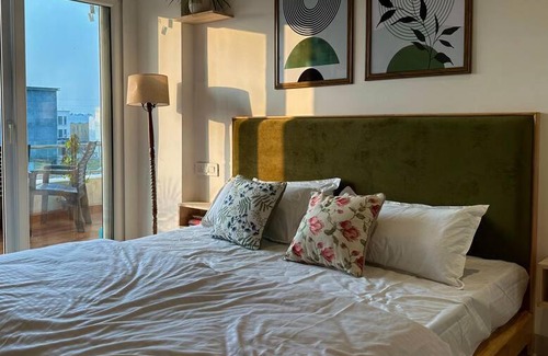 Amritsar Apartment | Discover Hazel: Minimalist Apartment with Pool & Pet-Friendly