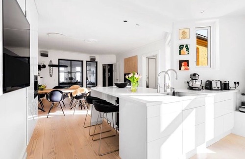 Copenhagen City Centre Apartment | Prime Copenhagen Stay with Rooftop Access & Garden Views