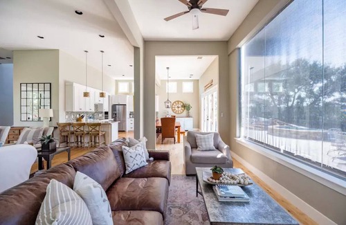 Pedernales Bend House | Prime Spicewood Retreat with Pool, Hot Tub & King Beds