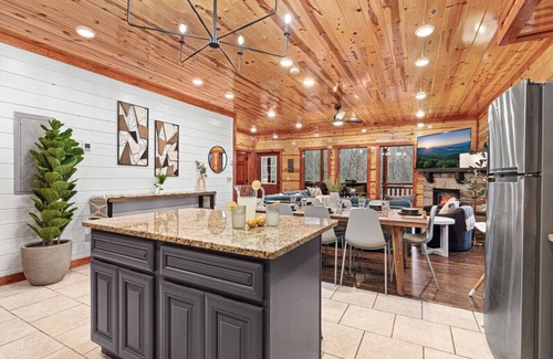 Gatlinburg - Pigeon Forge Cabin | Unwind in a Private Pool with Game Room and Scenic Views