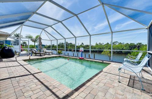 South Gulf Cove House | Heated Pool with Canal Views Port Charlotte Home