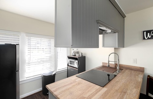 Norwood Condo | Heated Towel Rack Private Parking Workspace